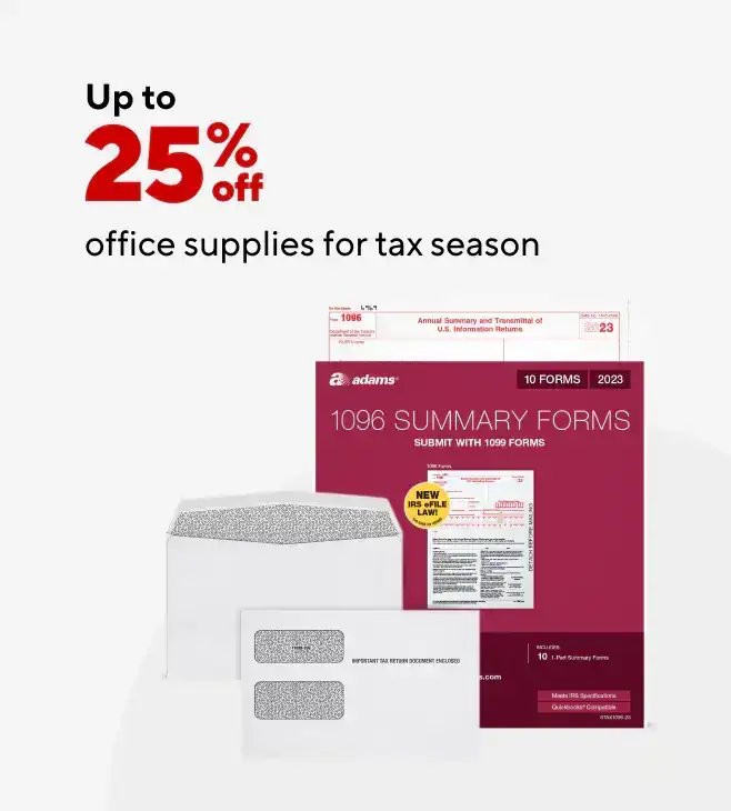 Office Supplies for Tax Season up to 25% off