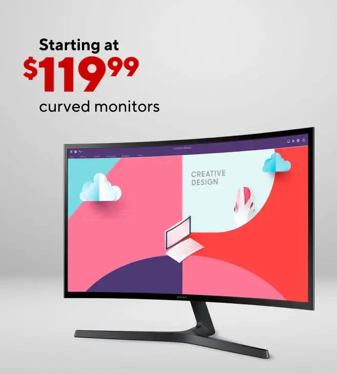Curved Monitors Starting at \\$119.99