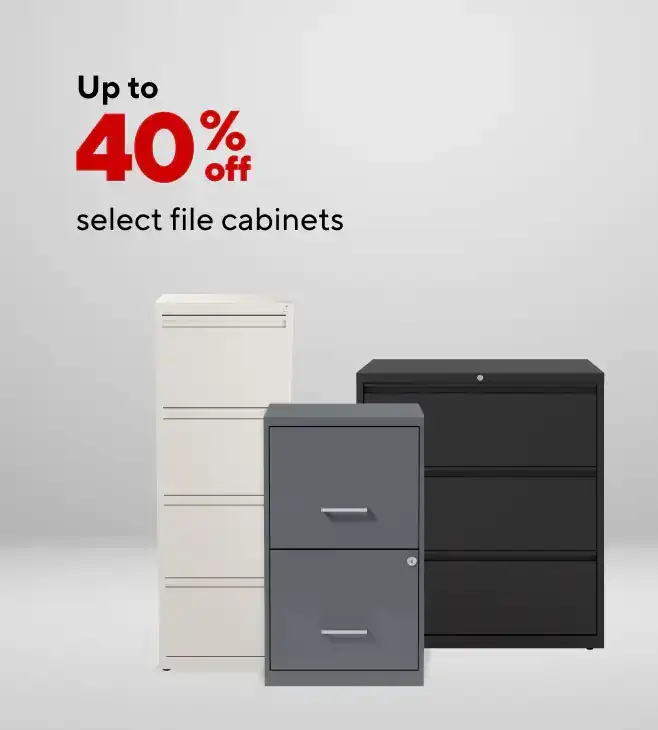 Up to 40% off select file cabinets