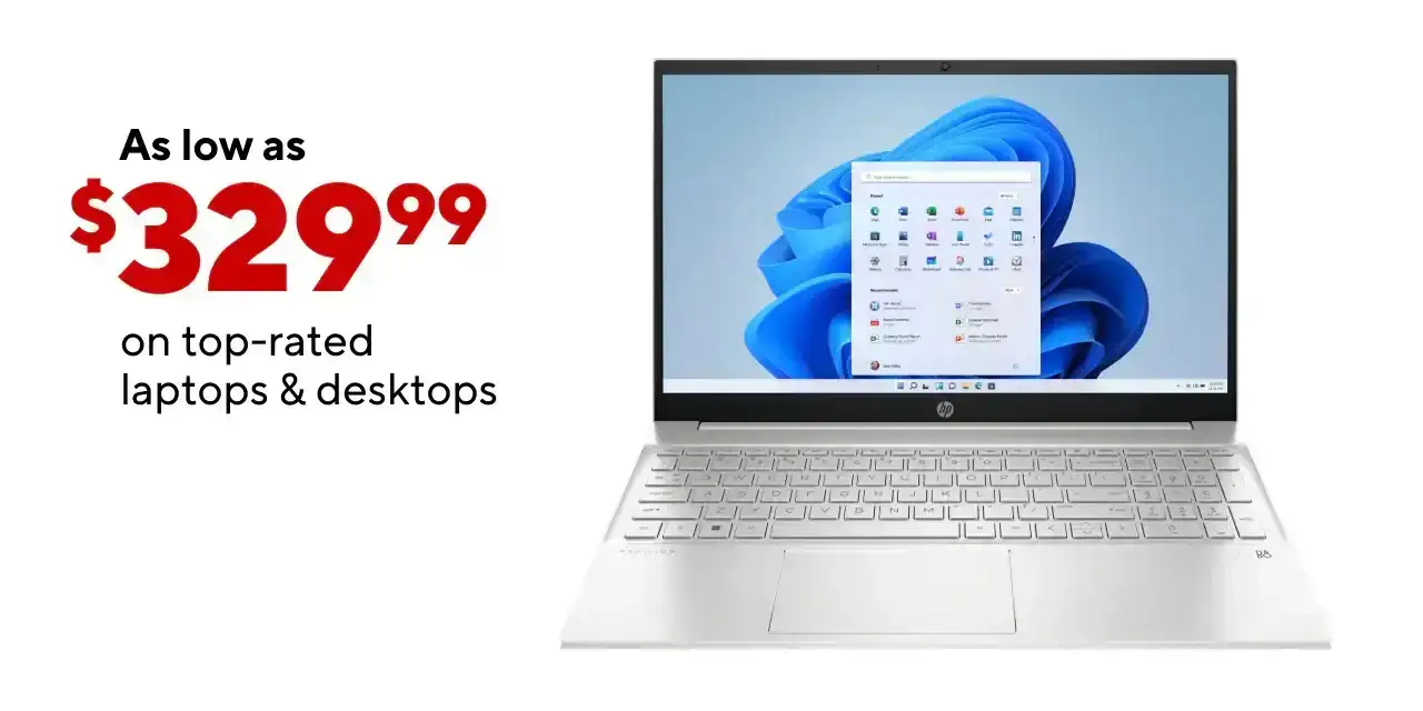 As Low as \\$329.99 on Top Rated Laptops & Desktops