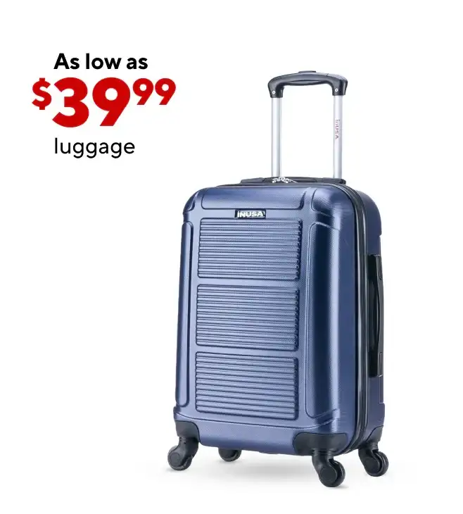 Luggage as low as \\$39.99