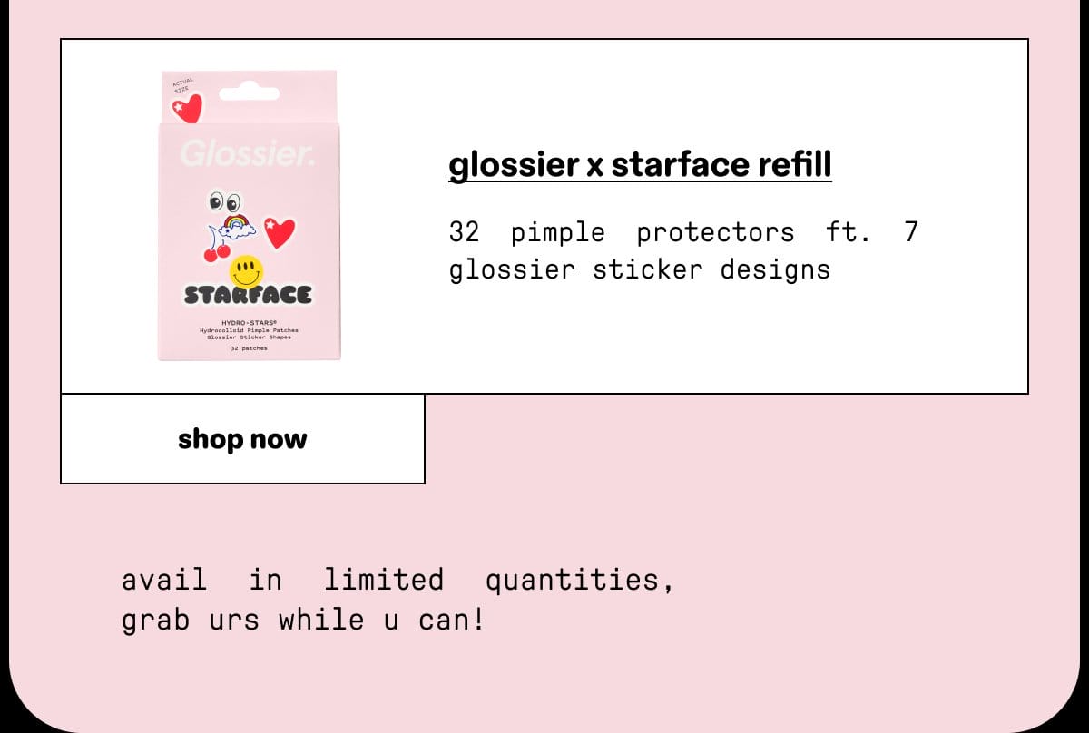 glossier x starface refill