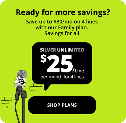 Ready for more savings? Save up to \\$80/mo on 4 lines with our Family plan. Savings for all.