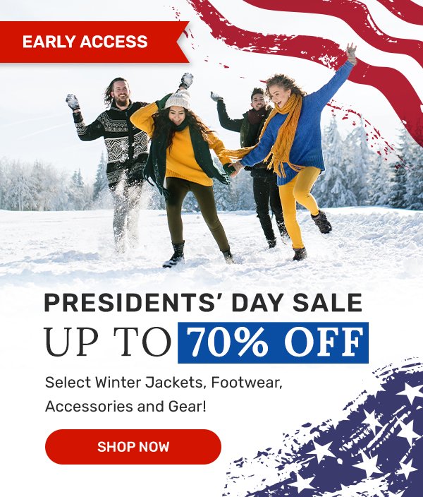 Presidents' Day Sale - SHOP NOW