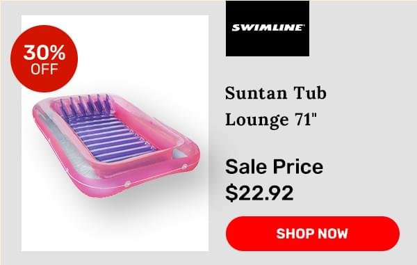 Swimline Suntan Tub Lounge 71