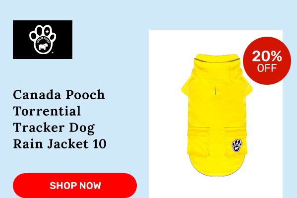 Canada Pooch Torrential Tracker Dog Rain Jacket 10