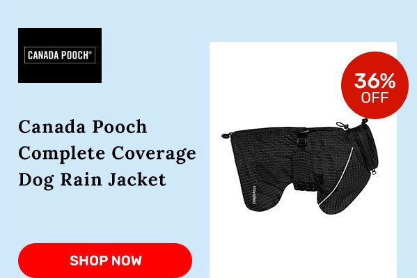 Canada Pooch Complete Coverage Dog Rain Jacket