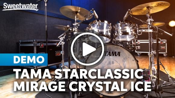 TAMA 50th-anniversary Starclassic Mirage Crystal Ice Kit: Reissued