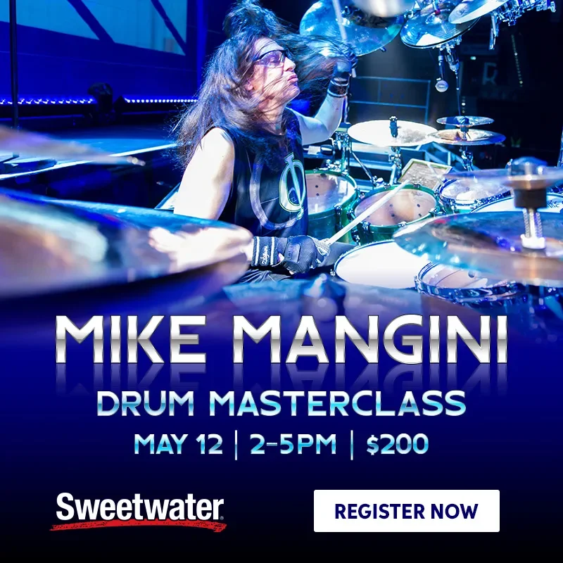 Mike Mangini Drum Masterclass. May 12, 2-5PM. Register Now.