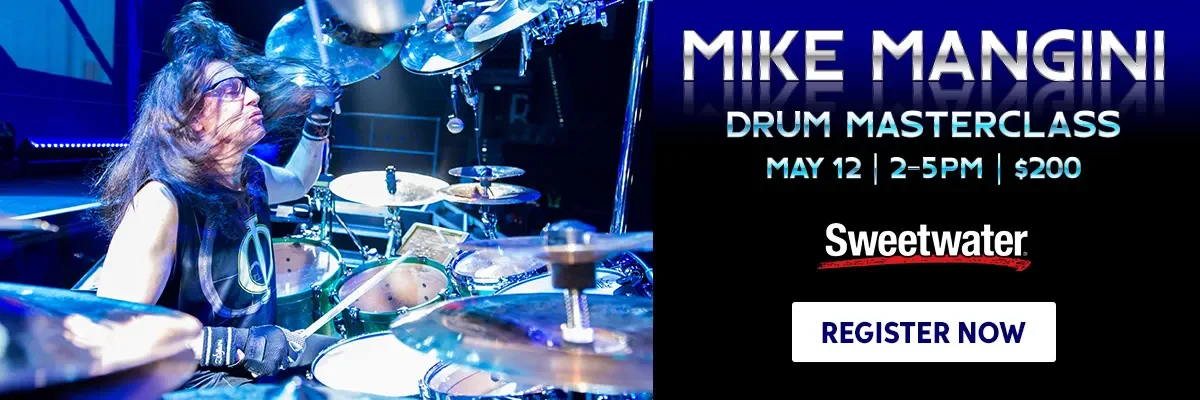 Mike Mangini Drum Masterclass. May 12, 2-5PM. Register Now.