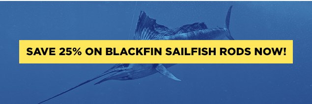 Save 25% on Blackfin Sailfish Rods Now!
