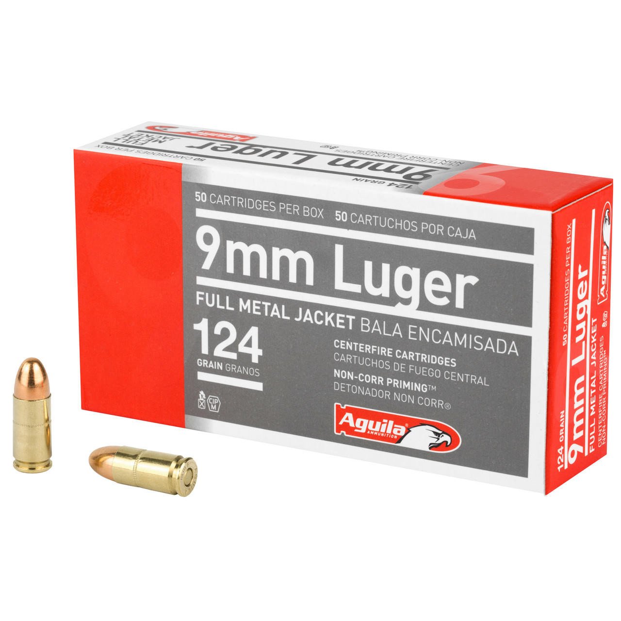 Image of Aguila 9mm 124gr Fmj 50/1000