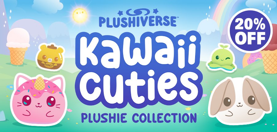 20% Off Kawaii Cuties Plushie Collection