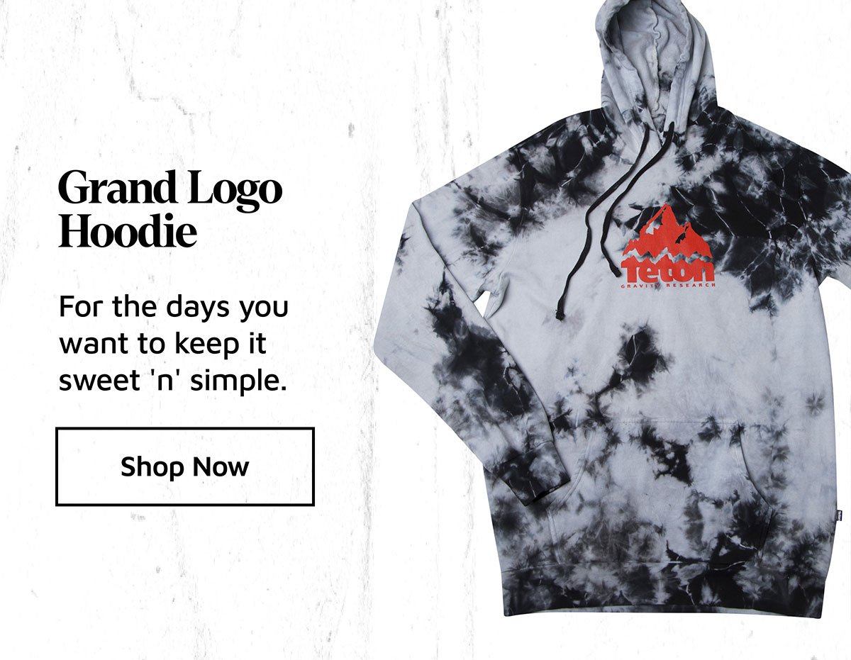 Grand Logo Hoodie. For the days you want to keep it sweet 'n' simple.