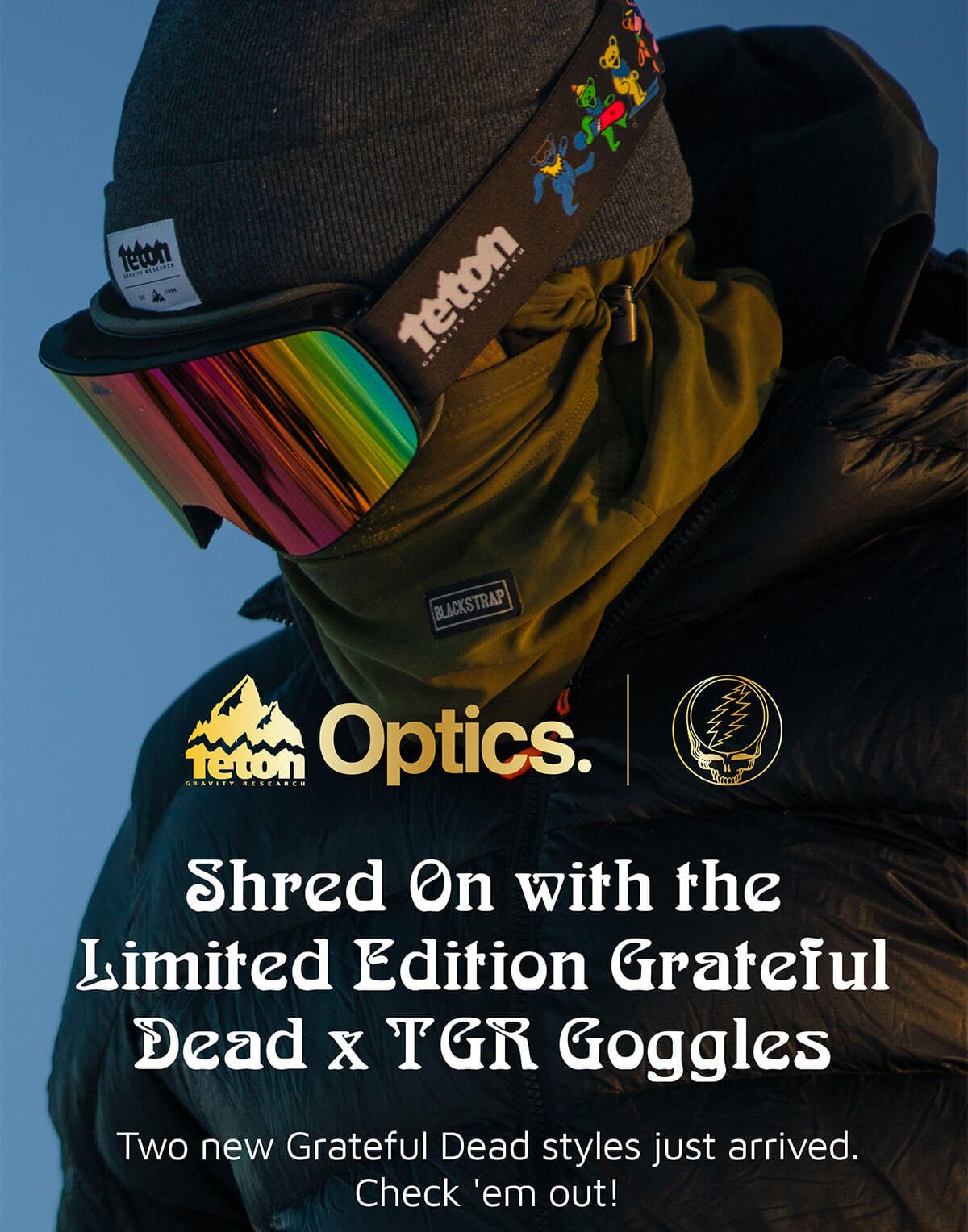 Shred On with the Limited Edition Grateful Dead x TGR Goggles. Two new Grateful Dead styles just arrived. Check 'em out!