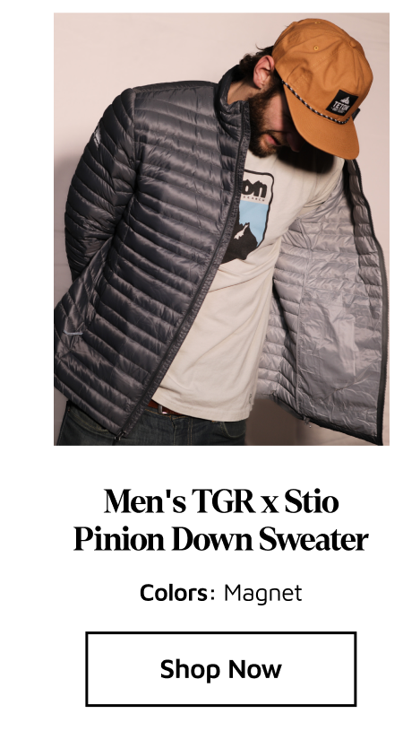 Men's TGR x STIO pinion down sweater