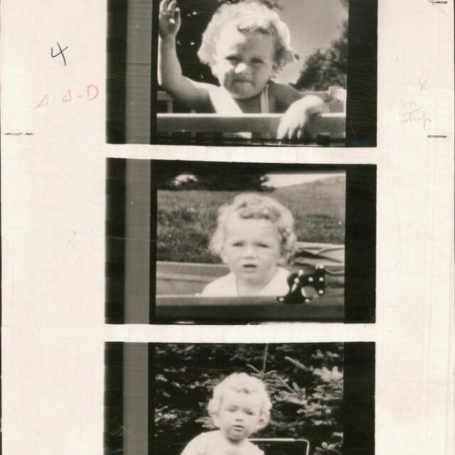 A series of photographs of Charles Lindbergh Jr. at 20 months old, taken by his father.