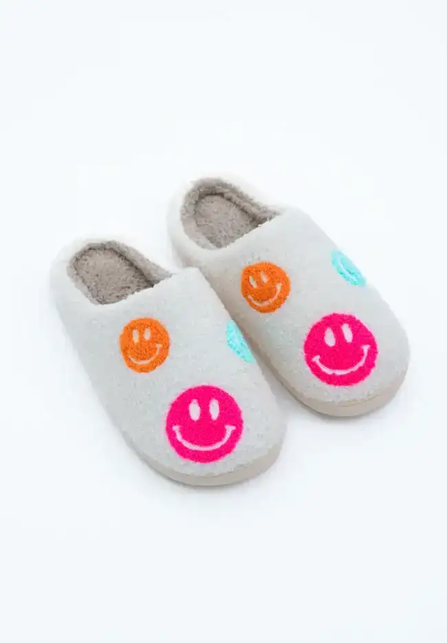 Image of Multi-Color Smiley Slippers