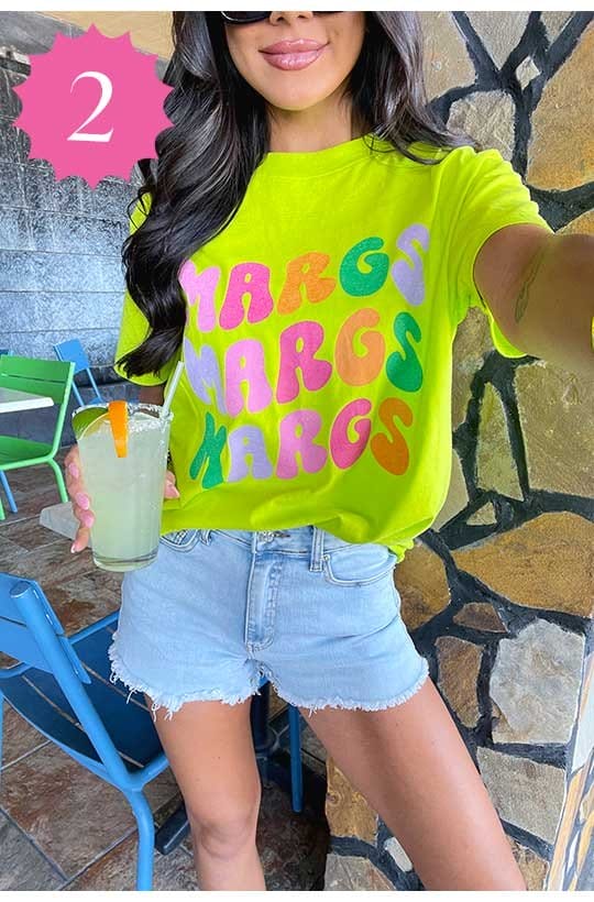 MARGS REPEAT NEON OVERSIZED GRAPHIC TEE
