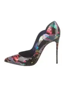 Patent Leather Printed Pumps