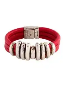Leather Multistrand Wrap Bracelet