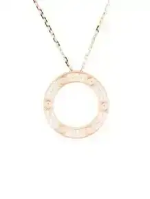 Diamond-Paved LOVE Necklace