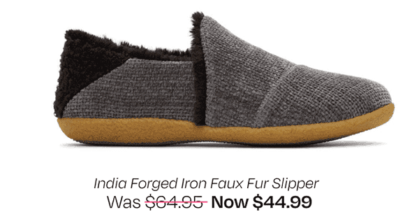Infia Forged Iron Faux Fur Slipper