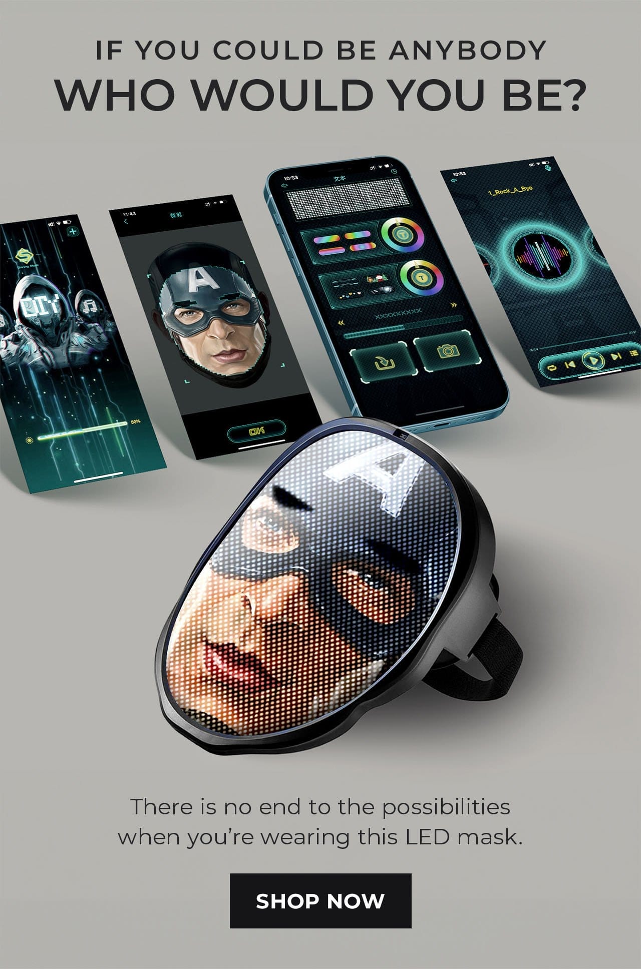 Programmable LED Mask | SHOP NOW