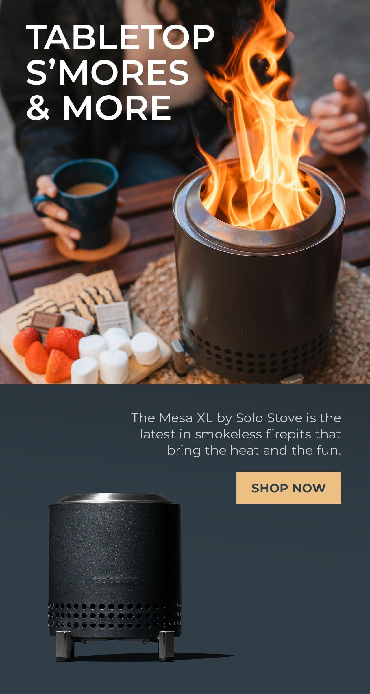 Solo Stove Mesa XL Tabletop Firepit | SHOP NOW