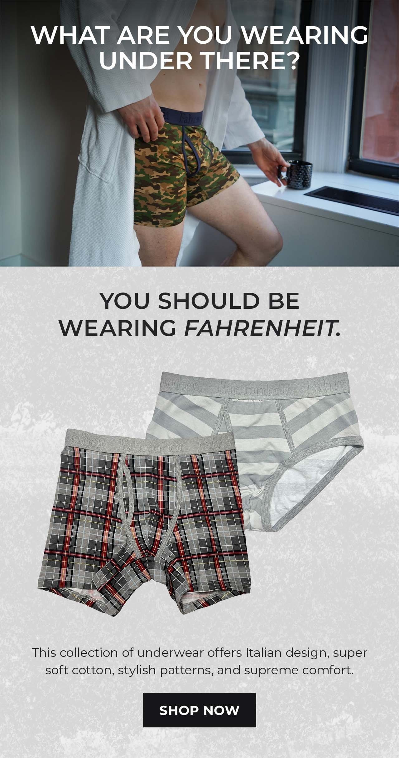 Fahrenheit Underwear | SHOP NOW