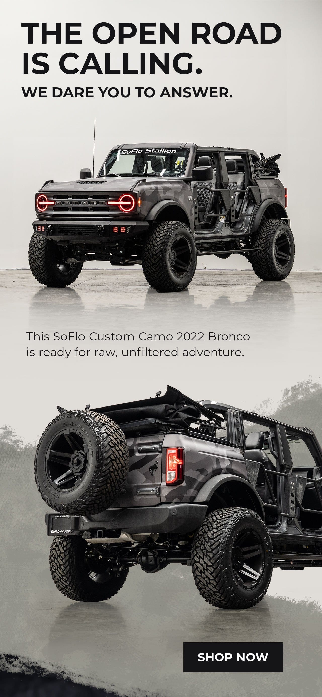 SoFlo Custom Camo 2022 Bronco | SHOP NOW