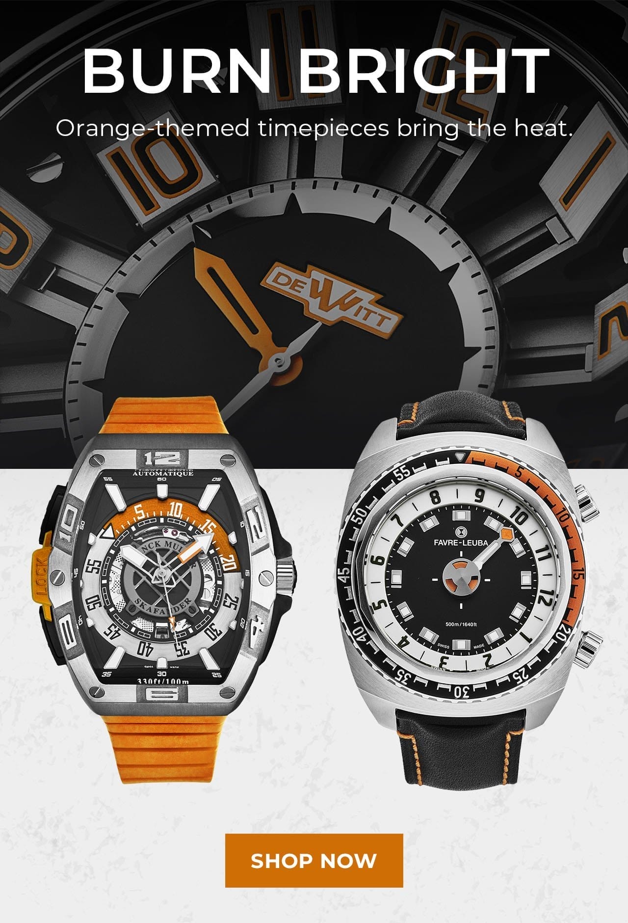 Orange-Themed Timepieces | SHOP NOW