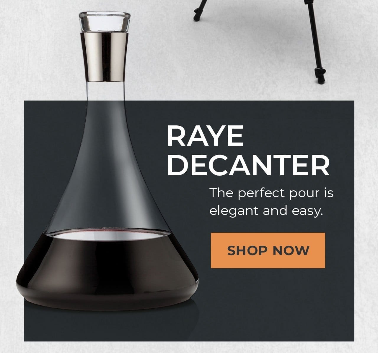 Raye Collection Chrome Decanter | SHOP NOW