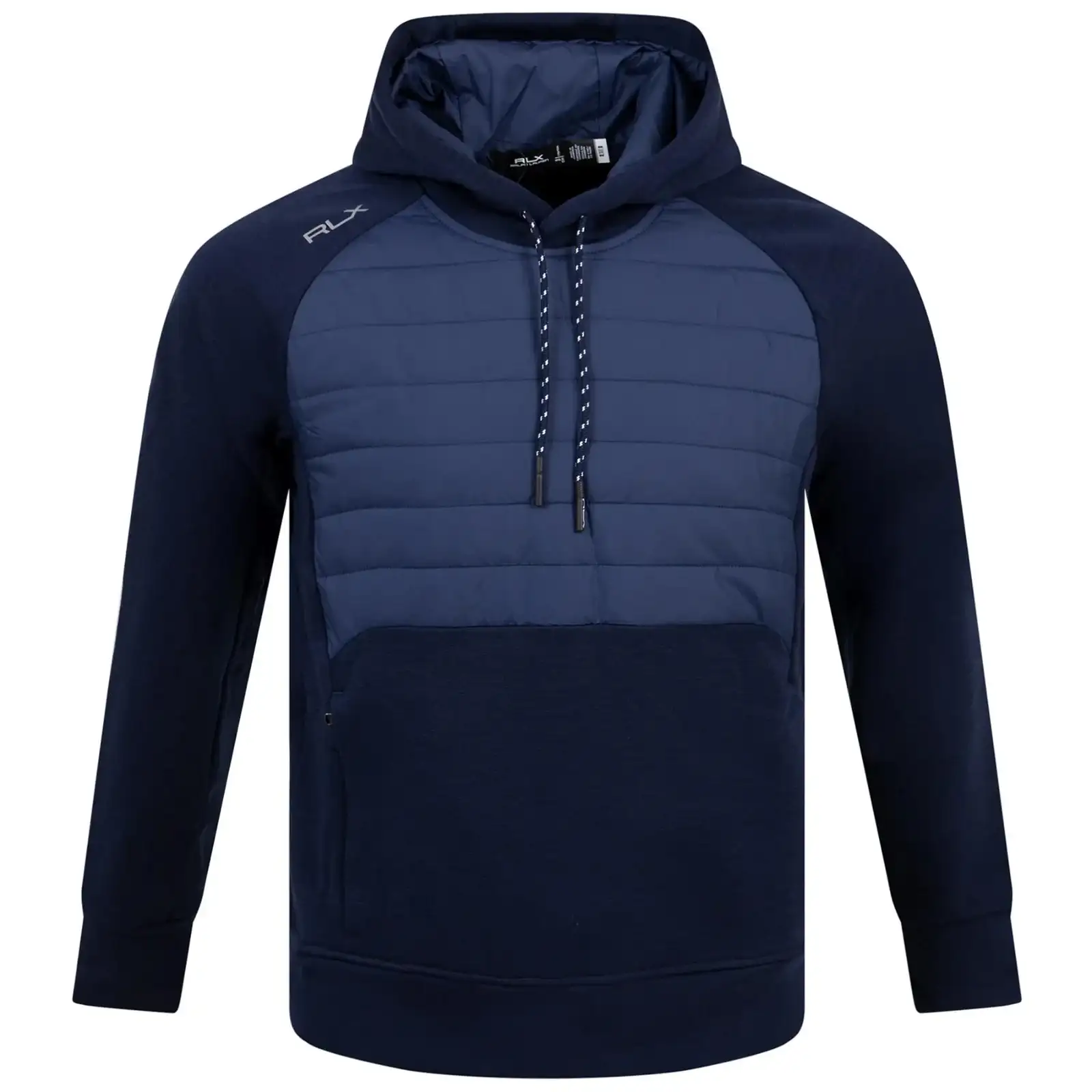 Image of RLX Classic Fit Performance Wool Hooded Hybrid Jacket Navy - SS24