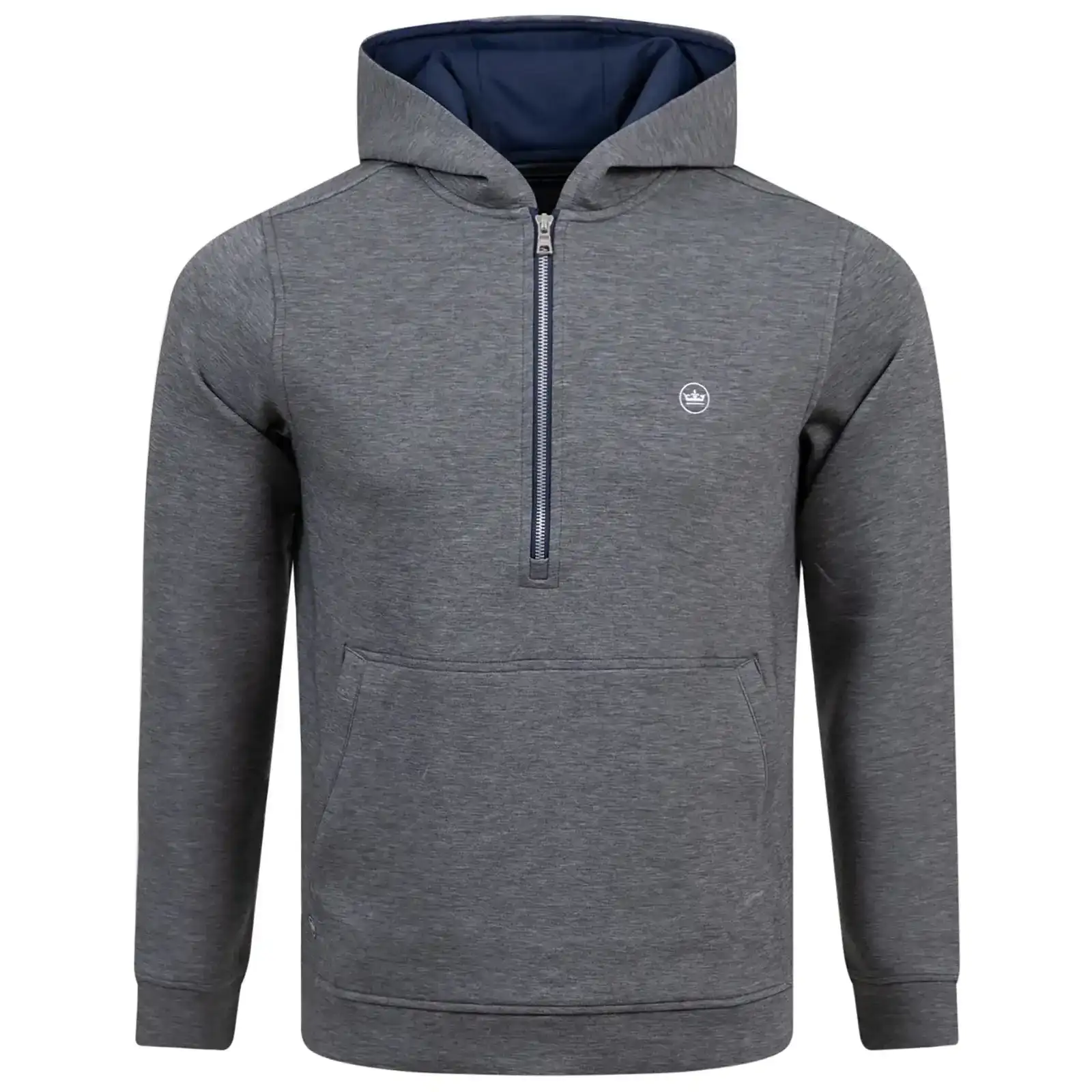 Image of Winsome Tailored Fit Half Zip Hoodie Iron Grey - SS24