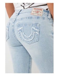 SHOP CARRIE FRAYED APPLIQUE FLARE JEAN