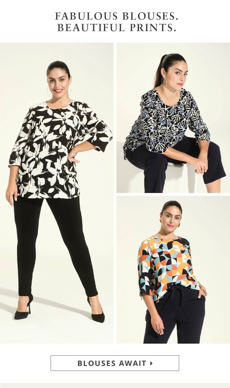 Fabulous blouses. Beautiful prints.