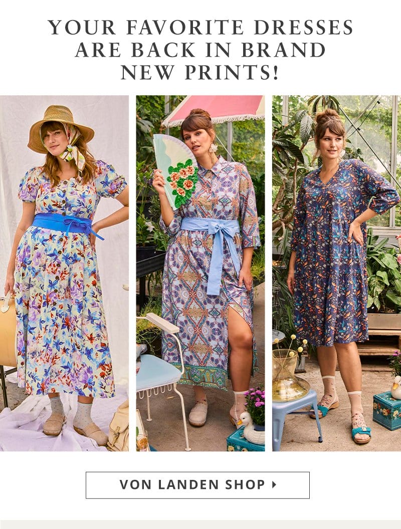 Your favorite dresses are back in brand new prints!