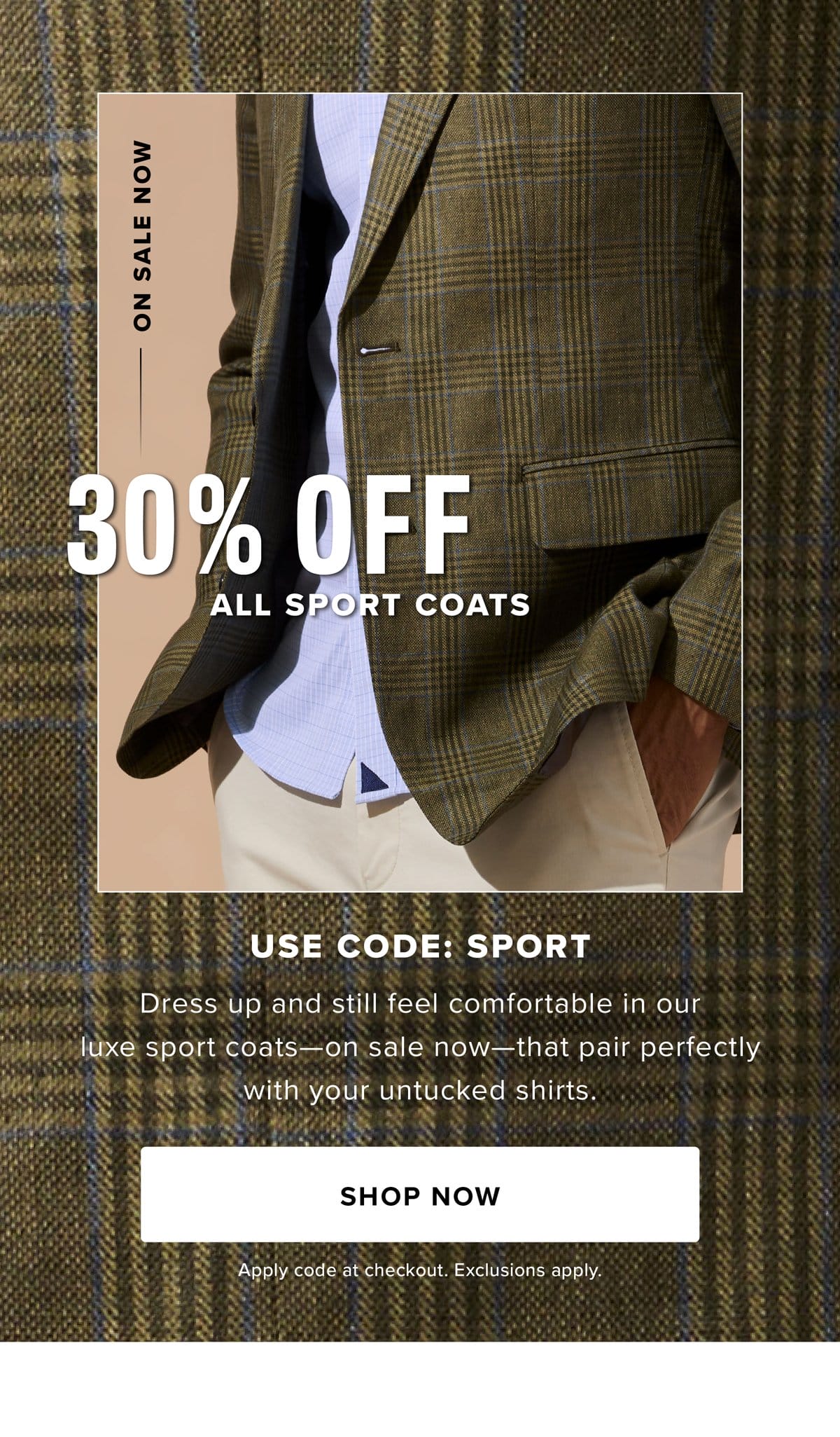 Shop 30% Off All Sport Coats