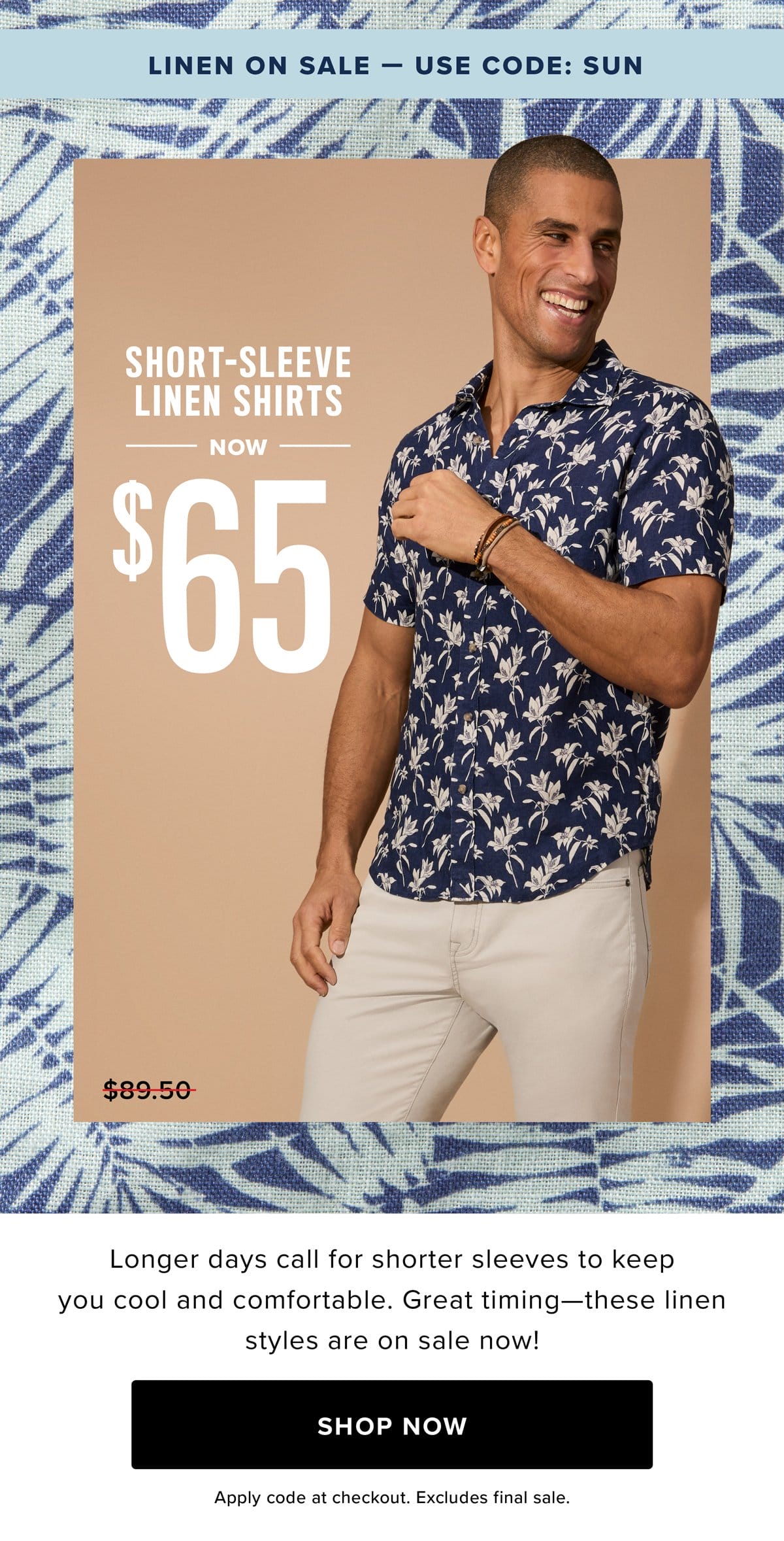 Shop Short-Sleeve Linen Shirts Now \\$65