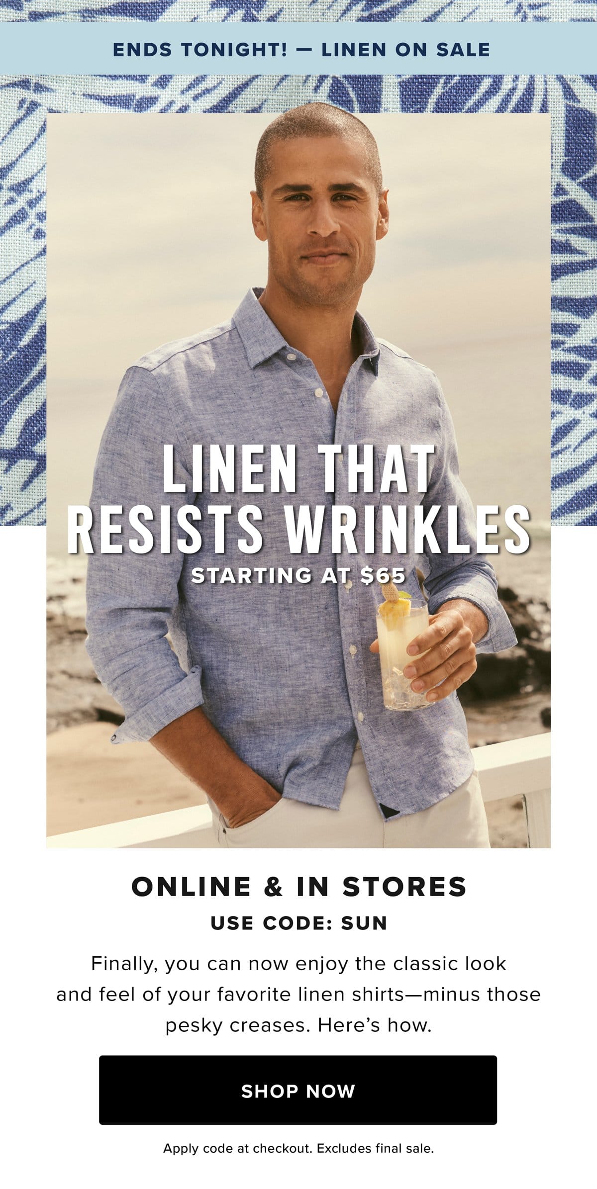 Shop Linen That Resists Wrinkles Starting at \\$65