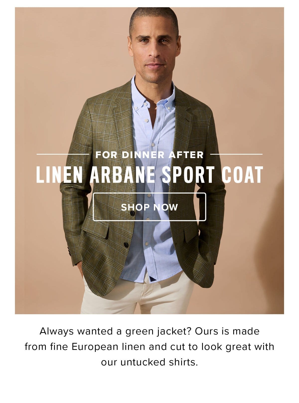 Shop For Dinner After: Linen Arbane Sport Coat