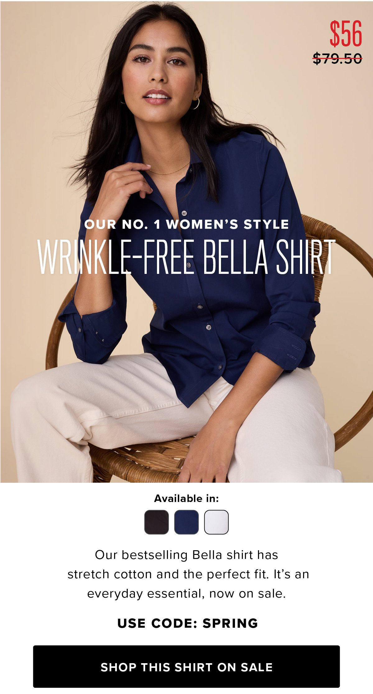 Shop Our No. 1 Women's Style The Wrinkle-Free Bella Shirt