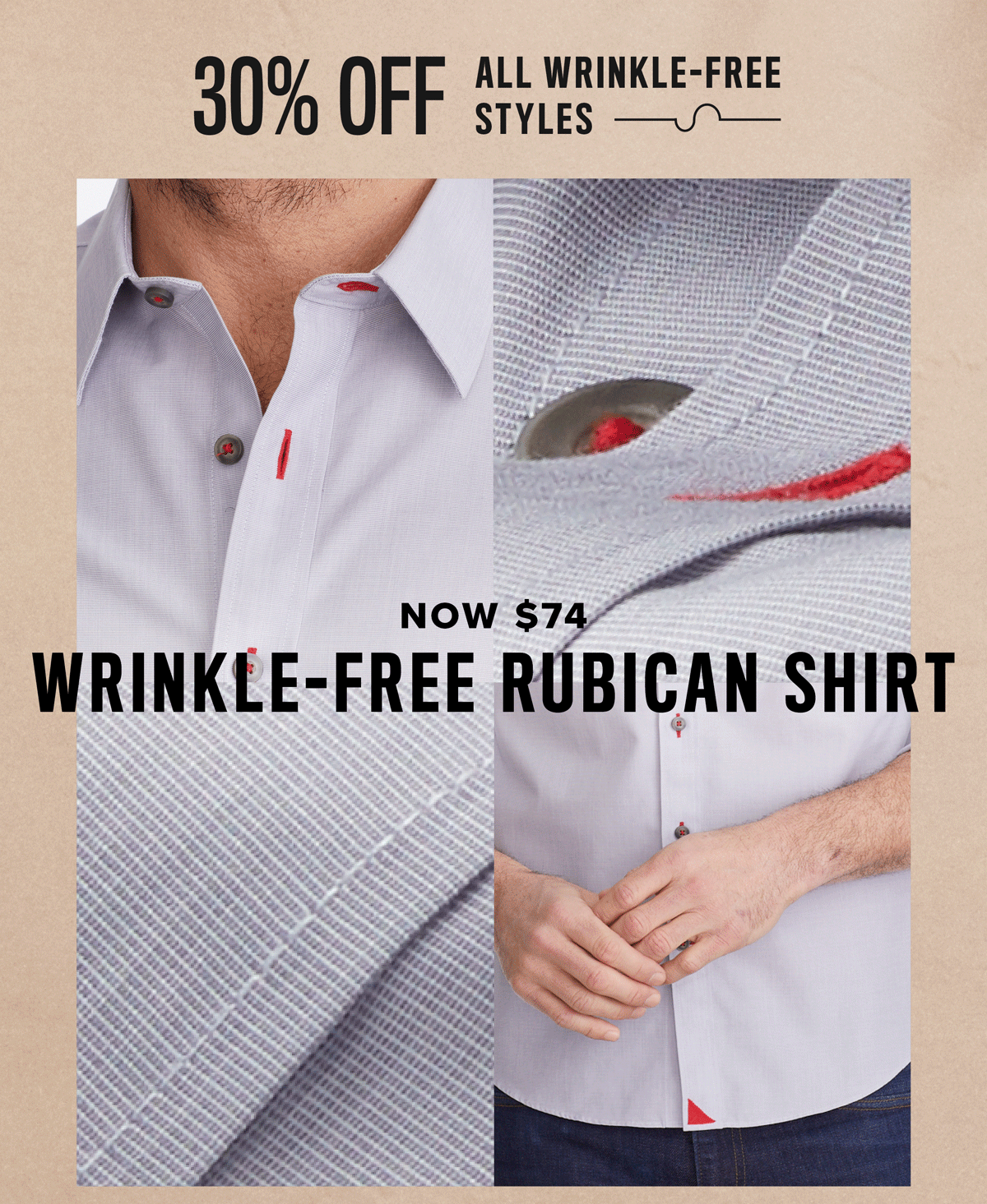 Now \\$74 Wrinkle-Free Rubican Shirts
