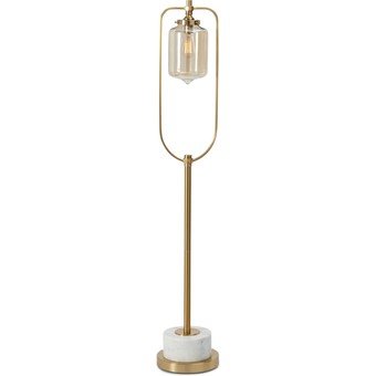 Brushed Brass Loop Floor Lamp