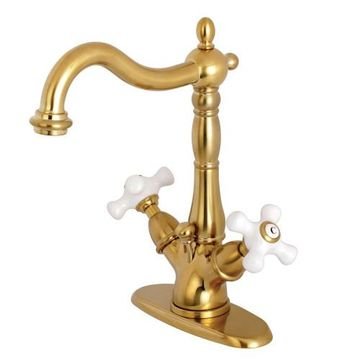 Restorers Heritage 2-Handle Bathroom Faucet - Porcelain Cross