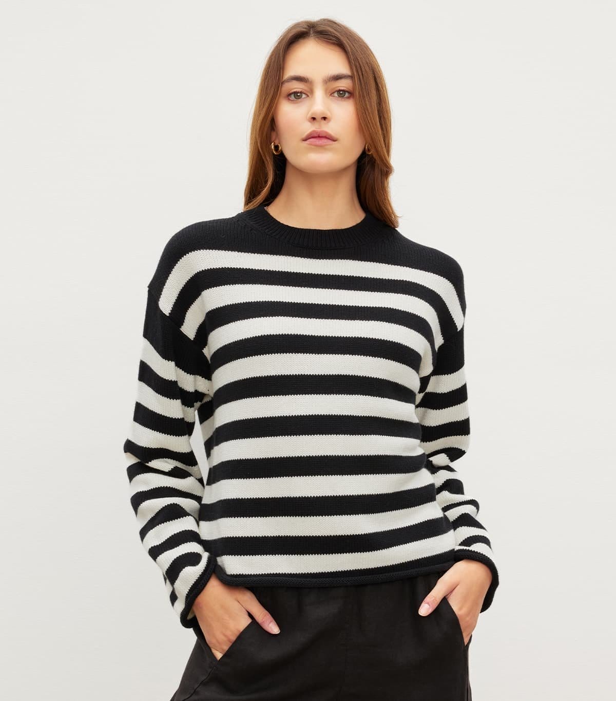 Model wearing the Lex Sweater