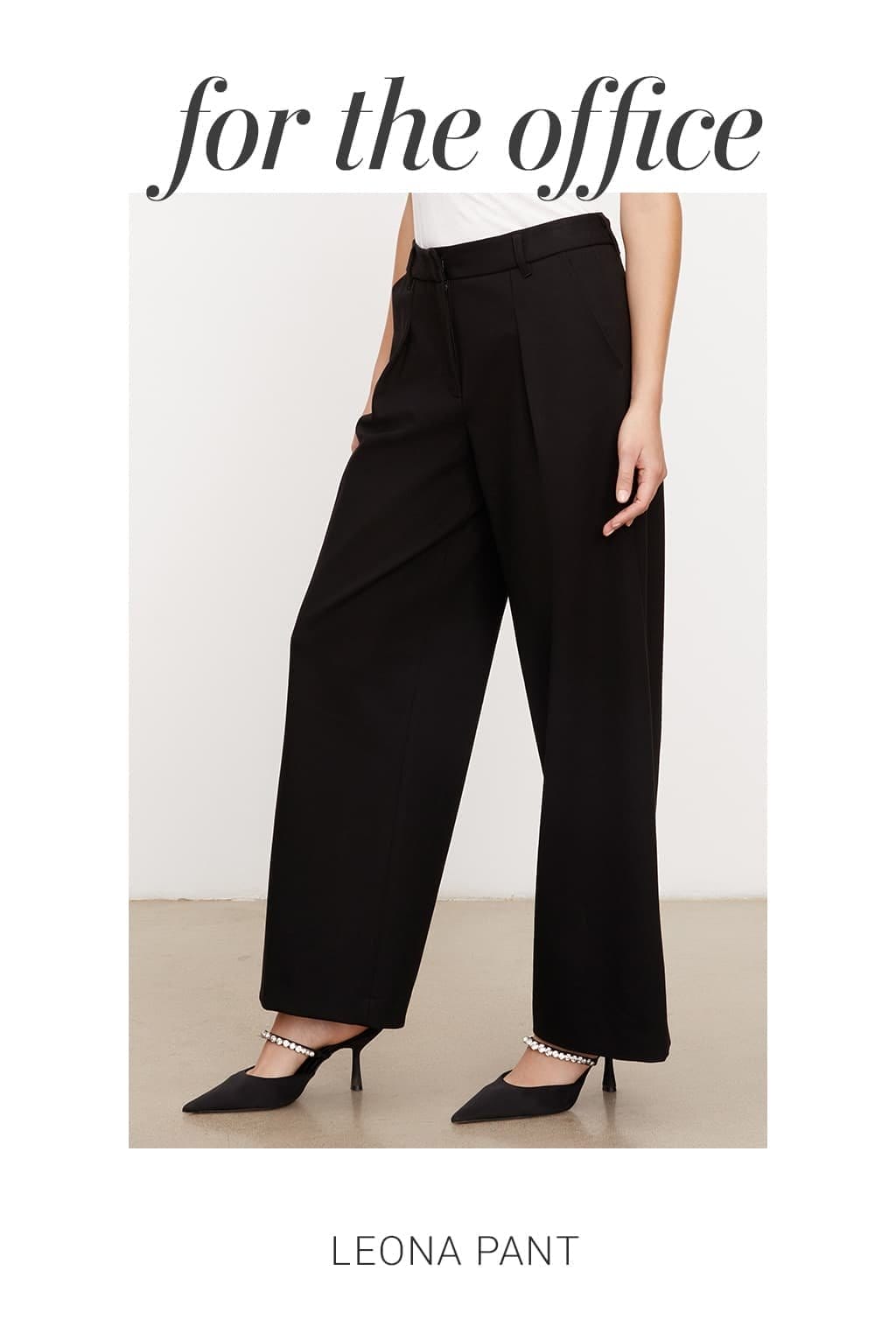 for the office: Model wearing the Leona Pant