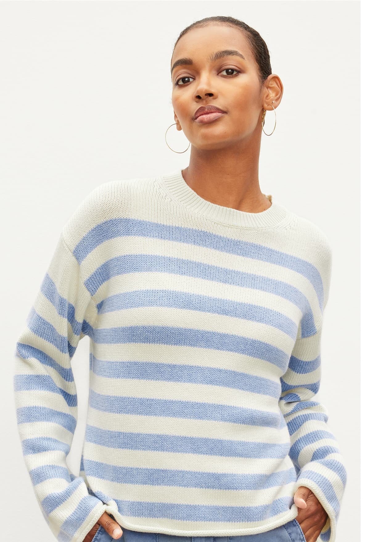 Model wearing the Lex Sweater