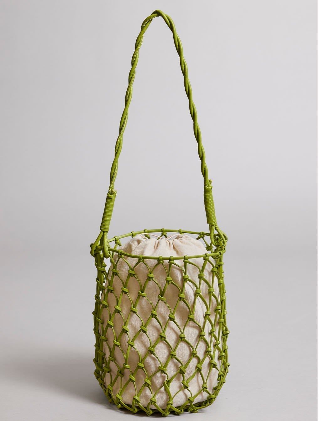 Featuring the Mesh Tote Bag in Lime Green